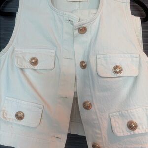 Blank NYC sugar coated cream vest and skirt set